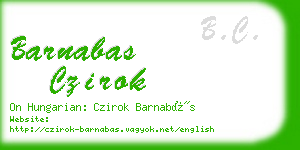 barnabas czirok business card